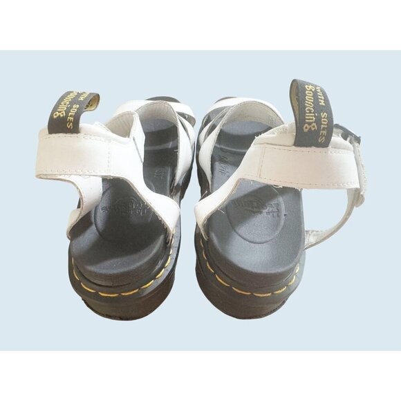 DR MARTENS Blaire White Leather Fisherman Sandal Size 10 - Picture 5 of 7